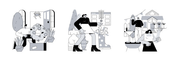 花园配件抽象概念矢量插图。图片下载