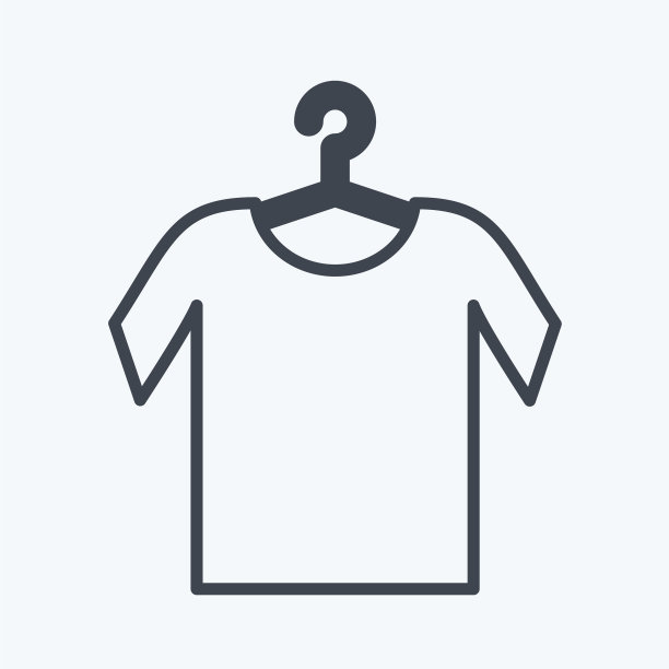 图标衬衫衣架上适合裁缝符号图片下载