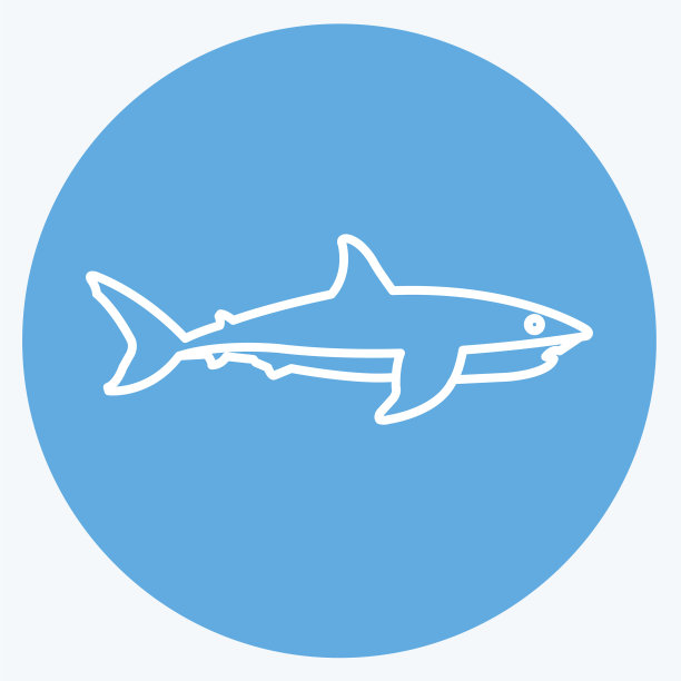 图标鲨鱼适合象征动物蓝色的眼睛图片下载
