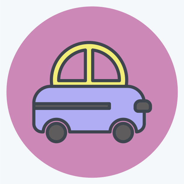 图标玩具车适合宝宝符号配色图片下载