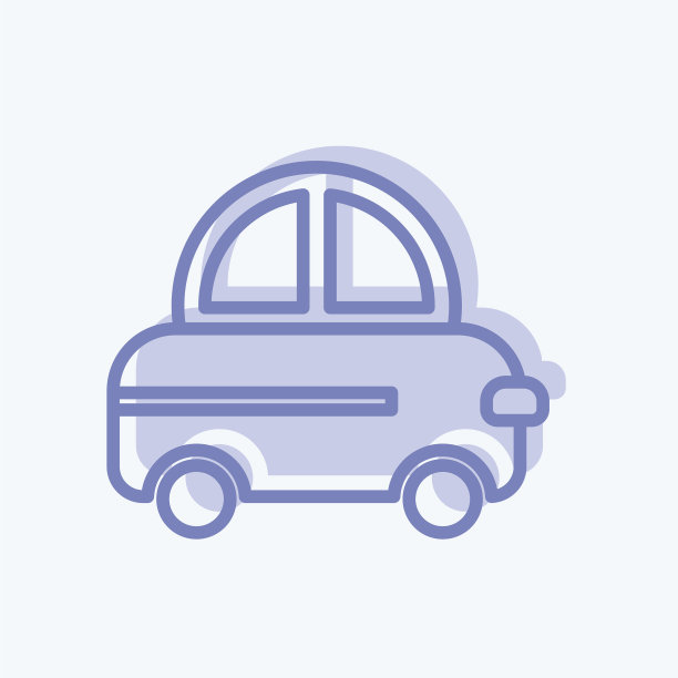 图标玩具车适合宝宝两种色调的符号图片下载