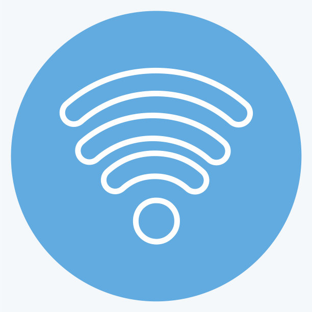 wifi图标，适合手机app蓝色图标图片下载