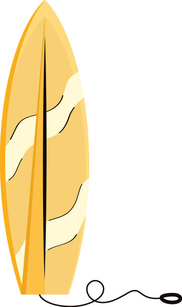 黄色冲浪板运动器材图片下载