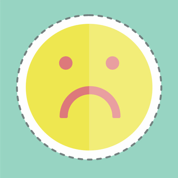 贴纸线剪表情悲伤适合图片下载