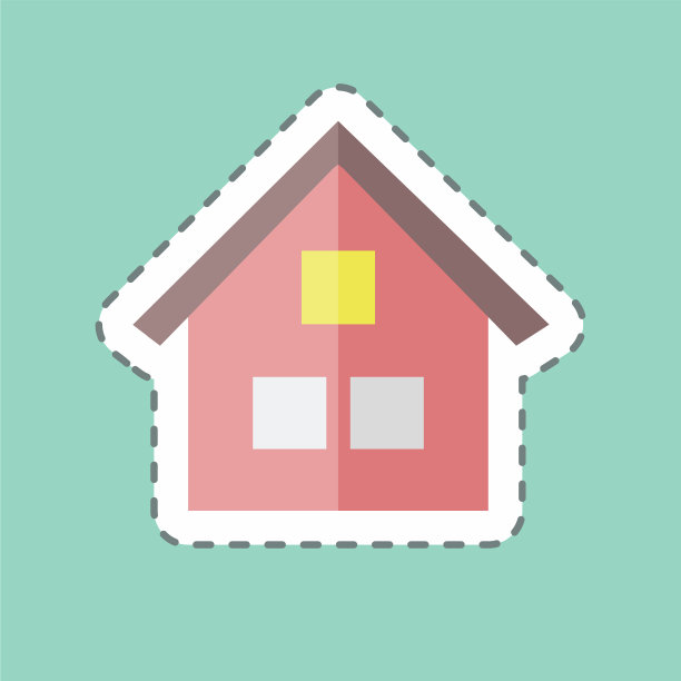 贴纸线切割花园房子适合花园图片下载