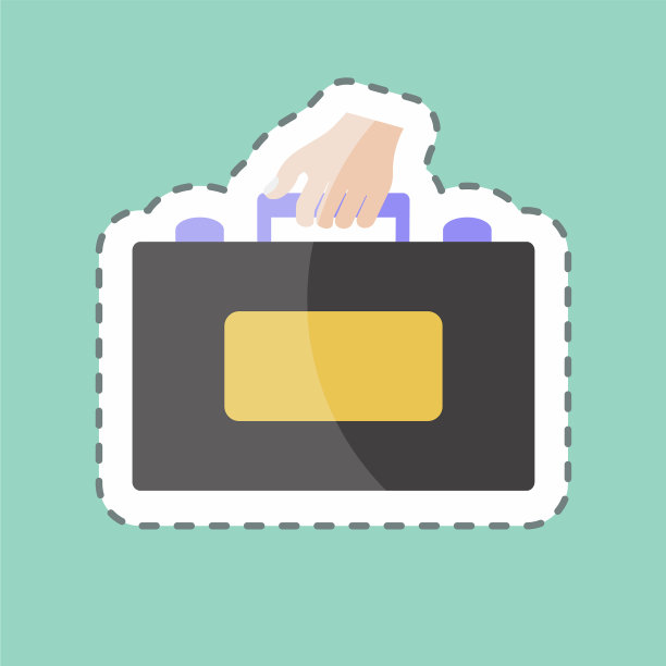 贴纸线切割拿公文包适合图片下载