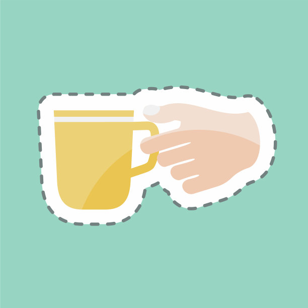 贴画线切割装咖啡杯适用图片下载