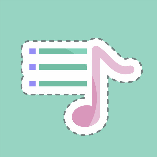 贴纸线剪音乐选项适合音乐图片下载