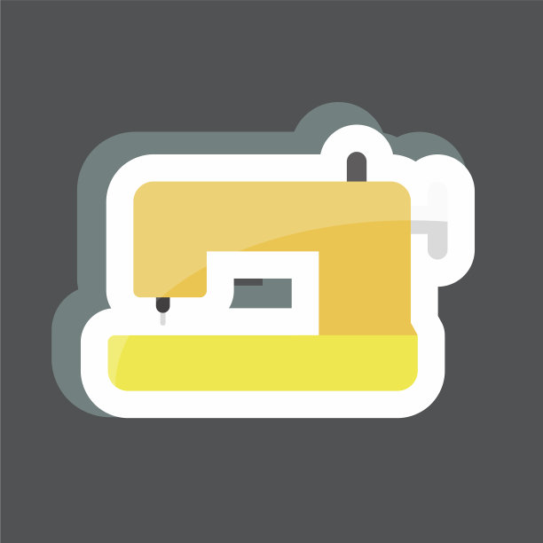 贴纸缝纫机适用于家居标志图片下载