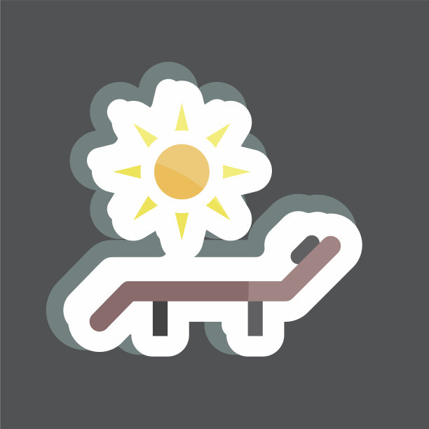 贴纸日光浴适合spa标志图片下载