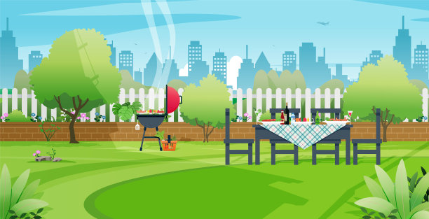 在后院烧烤图片下载