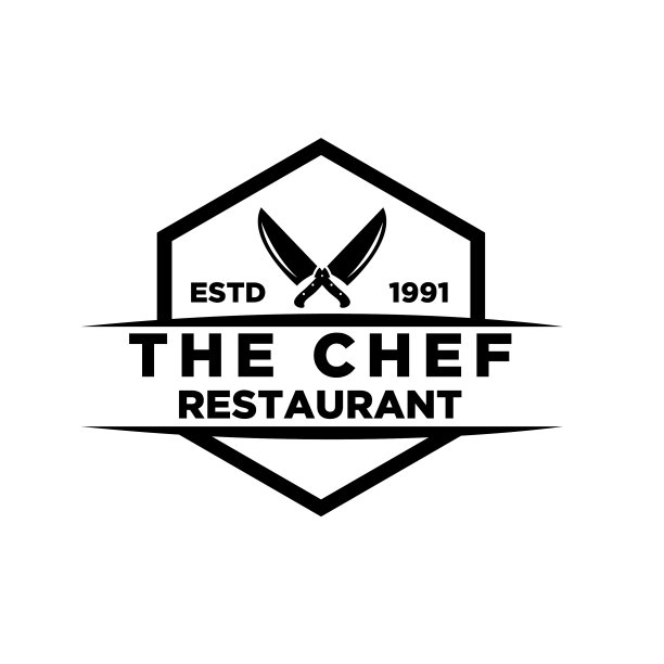 厨师厨房餐厅标志概念屠夫图片下载