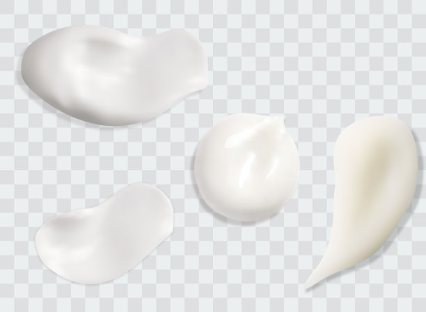 乳霜质地的笔画孤立在透明上图片下载