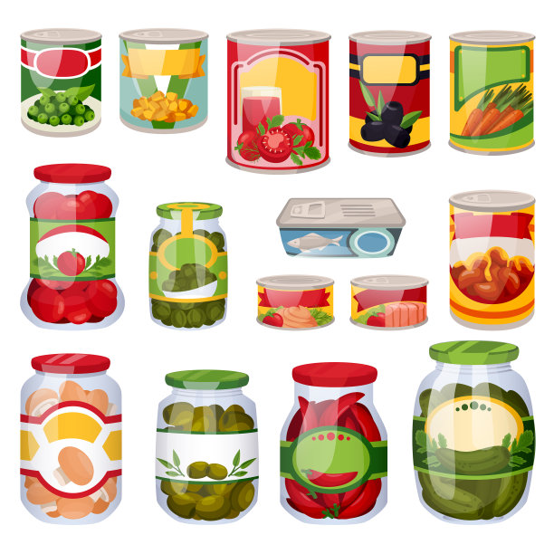罐头食品被隔离在白色背景食品上图片下载