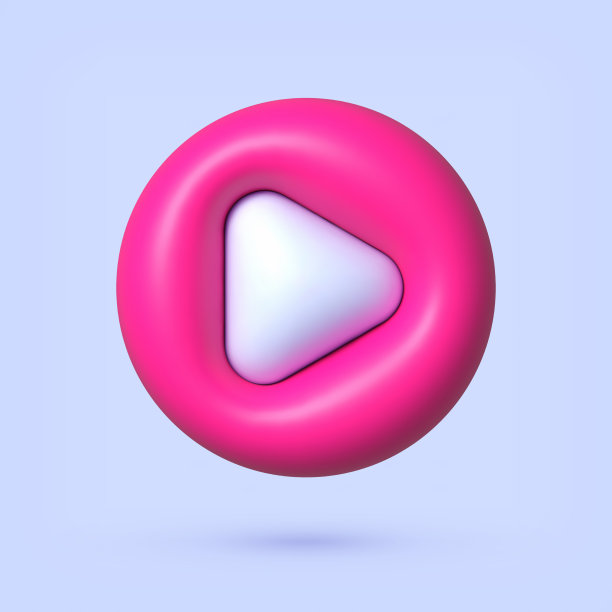 播放按钮3d渲染现代3d横幅图片下载