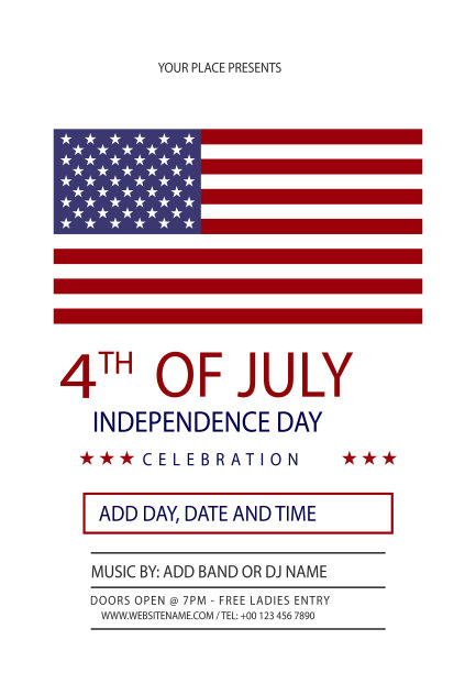 独立日派对传单设计图片下载