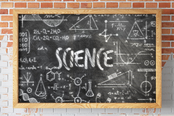 科学黑板上满是方程式图片下载