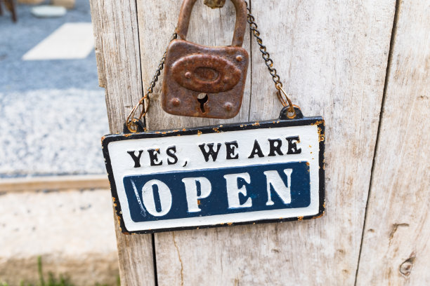 开放标志，“Yes, We are Open”图片下载