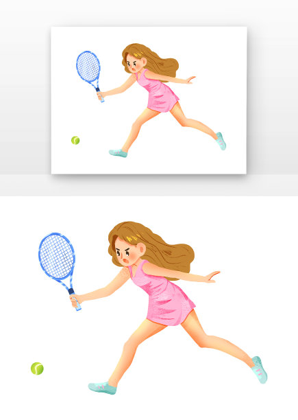 打网球运动的女孩图片下载