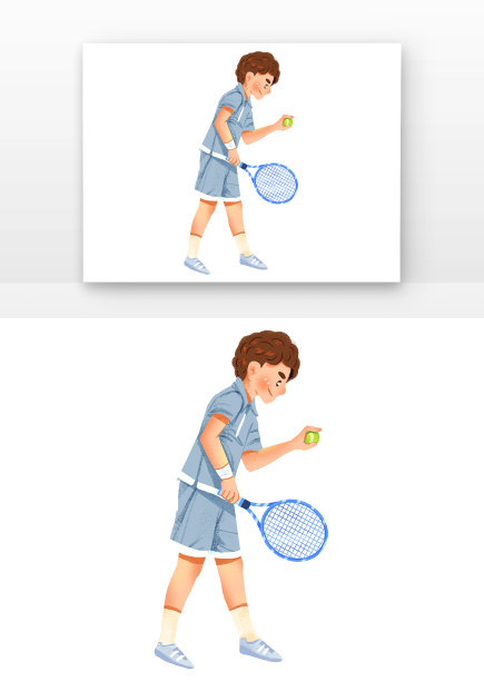 竞技打网球的男孩图片下载