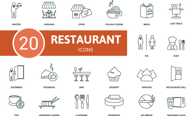 餐厅设置图标包含餐厅等图片下载