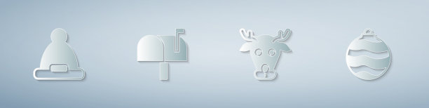 设置圣诞老人帽子驯鹿信箱图片下载