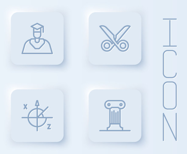 定线毕业和毕业帽剪刀图片下载