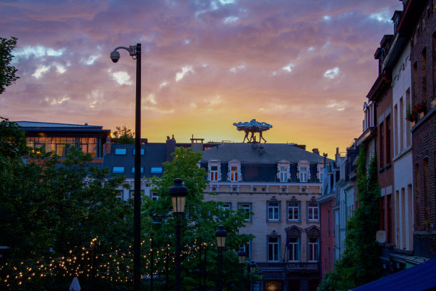 日落在布鲁塞尔图片下载