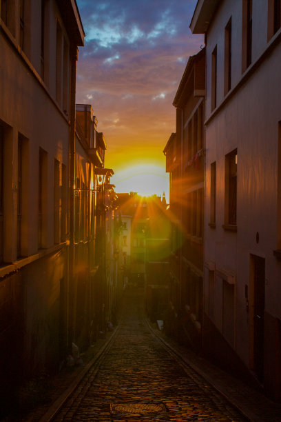 日落在布鲁塞尔图片下载