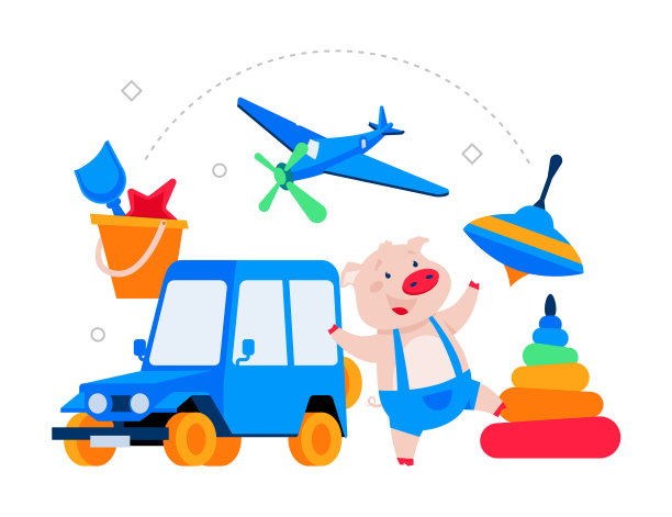 最喜欢的儿童玩具-现代彩色图片下载