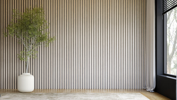 极简室内现代客厅3D渲染图片下载