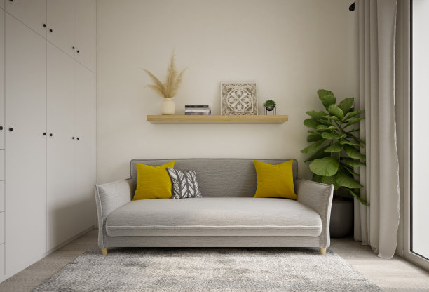 现代客厅室内3D效果图图片下载