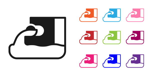 黑色废水图标孤立在白色背景图片下载