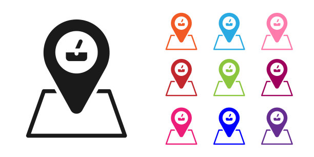 黑色野餐地点图标孤立在白色图片下载