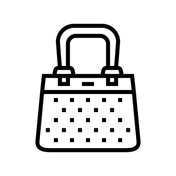 女士包女人线图标矢量插图图片下载