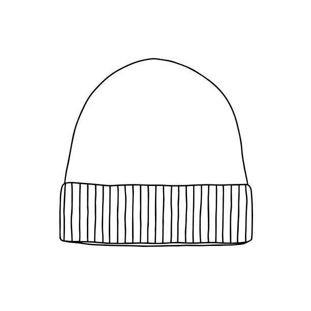 轮廓的帽子模板。图片下载