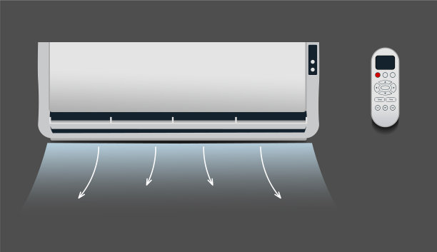 白色空调隔离供暖图片下载