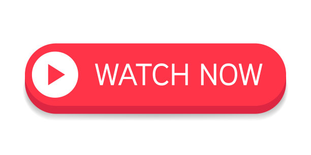 红色现实按钮与文字手表现在孤立在白色背景。矢量插图。图片下载