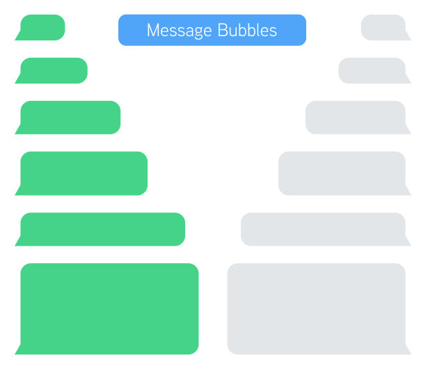 设计模板的绿色消息泡泡聊天或网站。矢量插图。图片下载