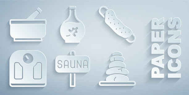 设置桑拿浴巾浴室秤叠热图片下载