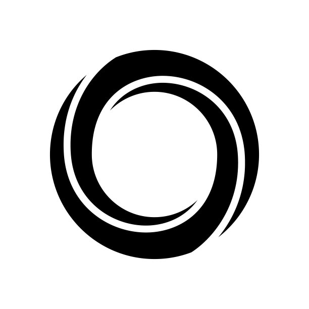 圆形不可能的几何形状字形图标矢量插图图片下载