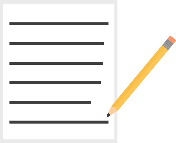 矢量图标铅笔书写纸图片下载