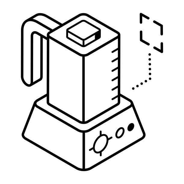 厨房电器，榨汁机搅拌机等距图标设计图片下载