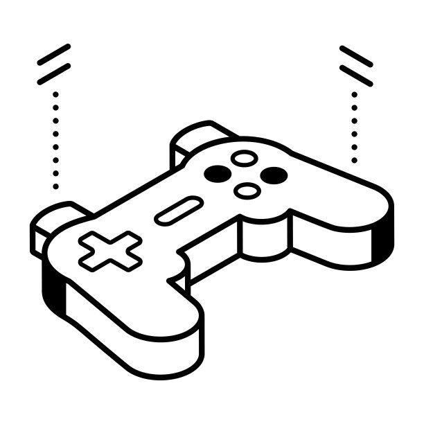 一个手柄线等距图标下载图片下载