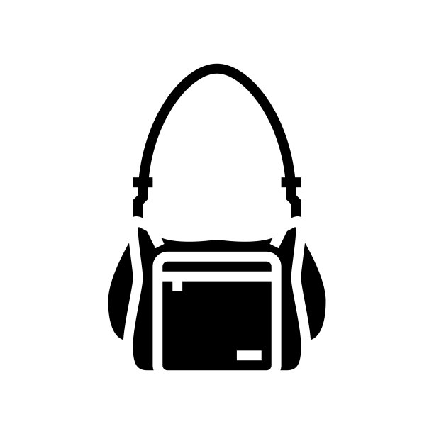 手提袋女人字形图标矢量插图图片下载