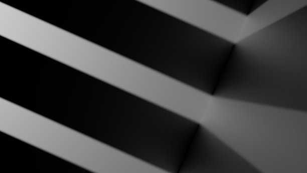 房间里的摄像头在黑白走廊上旋转。图片下载