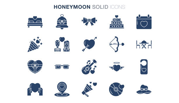 蜜月固体图标集图片下载