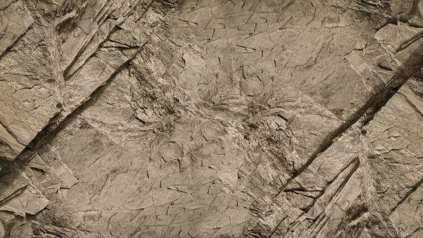 浅棕色岩石纹理。有裂缝的粗糙的山地表面。特写镜头。沙色石材背景配合空间设计。图片下载