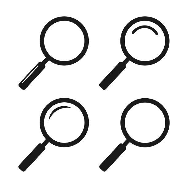 放大镜图标，放大镜标志。搜索图标。矢量图图片下载