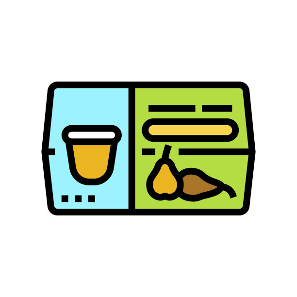 杯子梨颜色图标矢量插图图片下载